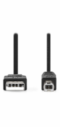 Nedis CCGL60100BK20 USB 2.0, USB-A Zástrčka - USB-B Zástrčka, 2m, černý NEDIS kabel USB 2.0/ zástrčka USB-A - zástrčka USB-B/ k tiskárně apod./ černý/ bulk/ 2m