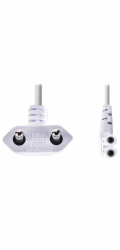 NEDIS napájecí kabel pro adaptéry/ Euro zástrčka - konektor IEC-320-C7/ úhlový-úhlový/ dvoulinka/ bílý/ bulk/ 3m