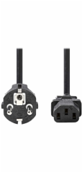 NEDIS napájecí kabel 230V/ přípojný 10A/ konektor IEC-320-C13/ přímá zástrčka Schuko/ černý/ bulk/ 5m
