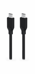 GENIUS nabíjecí kabel ACC-C2CC-3A, 100cm, USB-C na USB-C, 3A, PD60W, opletený, černý