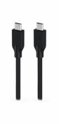 GENIUS nabíjecí kabel ACC-C2CC-3A, 100cm, USB-C na USB-C, 3A, PD60W, opletený, černý
