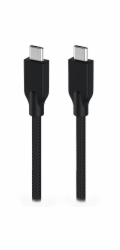 Genius ACC-C2CC-3A USB-C na USB-C, 3A, PD60W, opletený, 150cm, černý GENIUS nabíjecí kabel ACC-C2CC-3A, 150cm, USB-C na USB-C, 3A, PD60W, opletený, černý