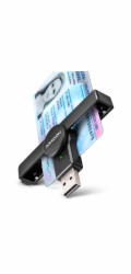AXAGON CRE-SMPA, USB-A PocketReader čtečka kontaktních karet Smart card, (eObčanka, eID klient)