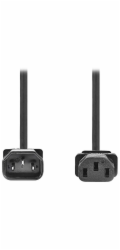NEDIS napájecí prodlužovací kabel/ konektor IEC-320-C14/ konektor IEC-320-C13/ černý/ bulk/ 5m