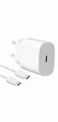Samsung síťová nabíječka EP-TA800EWE + kabel EP-DA905BWE USB-C, 25W, bílá, (bulk)