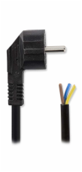 Nedis CEGL11918BK NEDIS napájecí kabel/ zástrčka Typ F/ úhlový - přímý/ poniklovaný/ černý/ bulk/ 1,8m