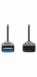 NEDIS kabel USB 3.0/ zástrčka USB-A - zástrčka USB-Micro B/ černý/ bulk/ 1m
