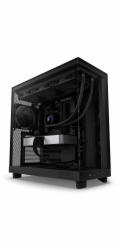 NZXT skříň H6 Flow dvoukomorová / MidT / 3x120mm fan / 2xUSB 3.2 / USB-C / prosklená bočnice i čelo / černá  