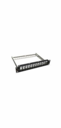 Solarix 10" modulární neosazený patch panel Solarix 12 portů 1U SX12M-0-STP-BK-UNI-N-10