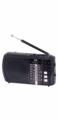 Rádio Trevi, RA 7F20 BT, přenosné, Bluetooth, FM/AM/SW, USB, micro SD karta, lithiová baterie, barva černá