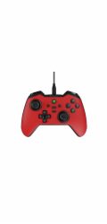 Natec Drátový gamepad Genesis Mangan 300 pro PC/Switch/mobilní zařízení, červený