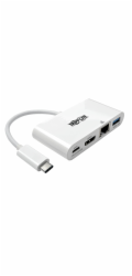 Eaton Víceportový adaptér USB-C HDMI, port USB 3.2 Gen 1, gigabitový Ethernet, nabíjení PD 60 W, HDCP U444-06N-HGU-C bílý