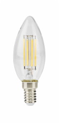 NEDIS LED žárovka E14/ svíčka/ 4,5 W/ 220 V/ 470 lm/ 2700 K/ stmívatelná/ teplá bílá/ retro styl/ čirá