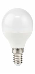 NEDIS LED žárovka E14/ G45/ 4,9 W/ 220 V/ 470 lm/ 2700 K/ teplá bílá/ matná