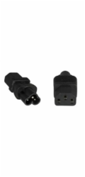 PremiumCord Adaptér IEC C13 female na IEC C6 male "trojlístek" napětí 230V, 2.5A