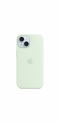 iPhone 15 Plus Silicone Case with MagSafe - Soft Mint
