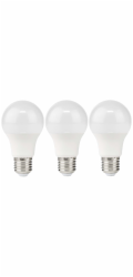 NEDIS LED žárovka E27/ A60/ 11 W/ 220 V/ 1055 lm/ 2700 K/ teplá bílá/ matná/ 3 kusy