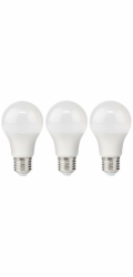 NEDIS LED žárovka E27/ A60/ 4,9 W/ 220 V/ 470 lm/ 2700 K/ teplá bílá/ matná/ 3 kusy