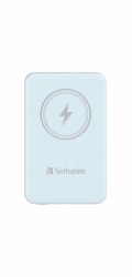Verbatim Wireless Powerbank Charge  n  Go 5.000mAh (hellblau, Qi, PD 3.0, Quick Charge 3.0)