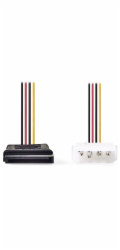 NEDIS redukční kabel interního napájení/ 15-pinová zásuvka SATA - zástrčka Molex/ více barev/ box/ 15cm