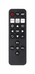 NEDIS předprogramovaný univerzální dálkový ovladač pro seniory/ 2 zařízení/ kompatibilní se všemi televizory