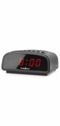 NEDIS digitální stolní budík/ LED displej/ funkce odloženého buzení/ jeden alarm/ černý