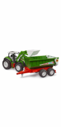 BRUDER Traktor Roadmax s čelním nakladačem a sklápěcím přívěsem