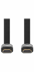 NEDIS High Speed HDMI 2.0 kabel s ethernetem/ 4K@30Hz/ zlacené konektory HDMI-HDMI/ plochý/ černý/ bulk/ 2m