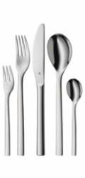 WMF Atria sada příborů, 12x lžíce, 12x vidlička, 12x nůž, 12x lžička, 12x dezertní vidlička, (60 kusů), nerezová ocel
