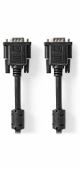 NEDIS kabel VGA (D-SUB)/ zástrčka VGA - zástrčka VGA/ černý/ bulk/ 2m