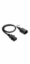 Akyga kabel prodlužovací napájecí k PC, 250V, IEC C13 / C14, 0,5m