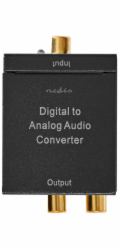 NEDIS digitální audio převodník/ vstup 1x digitální RCA / 1x TosLink/ výstup 1x (2x RCA) / 1x 3,5 mm / černý