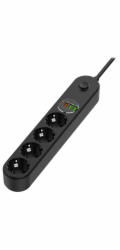 COLORWAY Prodlužovací napájecí přívod/ 4x Schuko/ 3x USB-A / 1x USB-C/ 45W/ Černý/ kabel 2m