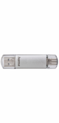 Flashdisk Hama Flash Pen Laeta, USB-C/USB-A 3.1 , 256 GB, 40 MB/s, stříbrný
