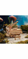 RoboTime 3D dřevěná skládačka hrací skříňky Kouzelné piano (mechanický pohon)