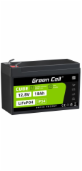 Green Cell CUBE LiFePO4 akumulátor 10Ah 12,8V 128Wh lithium železofosfát pro napájení a nouzové osvětlení, centrální jednotky