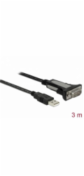 Delock Adapter USB Type-A to 1 x serial RS-232 DB9 - USB / sériový kabel - USB (M) do DB-9 (M) - 3 m - křídlové šrouby
