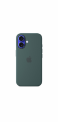 iPhone 16 Silicone Case with MS - Lake Green