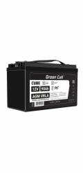 Green Cell CUBE AGM IP54 12V 90Ah VRLA Battery Gel deep cycle scooter mower boat barge mower tractor fishing boat