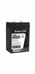Green Cell Cube AGM VRLA IP54 6V 4Ah maintenance-free battery for toy cash register alarm system