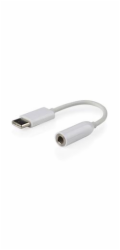 Gembird audio adaptér USB-C (F) na stereo 3.5 mm jack (M), 10cm kábel, biely