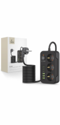 Tech-Protect Prodlužovací kabel TECH-PROTECT PC3X6, 3x6 zásuvek, 3x USB, 3x Type-C a 3x 6x 200 cm, černý