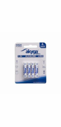 Akyga alkalická baterie AAA LR03 Zn-MnO2, 1.5V/1300mAh, blister 4x