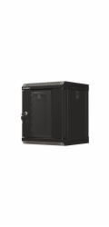 LANBERG RACKOVÁ SKŘÍŇ 10" PRO MONTÁŽ NA STĚNU 6U/300X300 (FLAT PACK) S PROSKLENÝMI DVEŘMI ČERNÁ