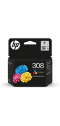 HP 308 Tri-color Original Ink Cartridge (120 pages)