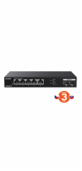 Tenda TEM2007X - Multi-gigabit switch, 5x 2.5G RJ45 + 2x 10G SFP+ port, MAC 16K, ochrana 6kV