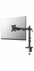 Neomounts NERO Single Flat Screen Desk Mount 10-32" (phone holder+Quick-fix clamp/grommet)