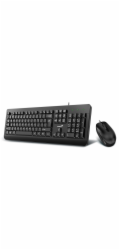 GENIUS klávesnice s myší KM-160, Drátový set USB, Copilot, černý, CZ+SK layout
