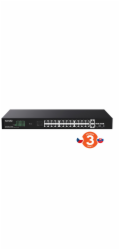 Tenda TEG1128P-24-410W PoE+ Gigabit switch 24x 1Gb/s PoE+ 802.3af/at + 2x SFP + 2x RJ45, 370W, Rack