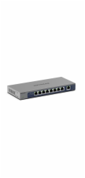 NETGEAR GS108MX - Přepínač - neřízený - 8 x 10/100/1000 + 1 x 10Gb Ethernet - desktop, pro připevnění na zeď - pro NETGEAR AGM731F; ProSafe AGM731F, AGM732F, AGM734, AXM761, AXM762, AXM764